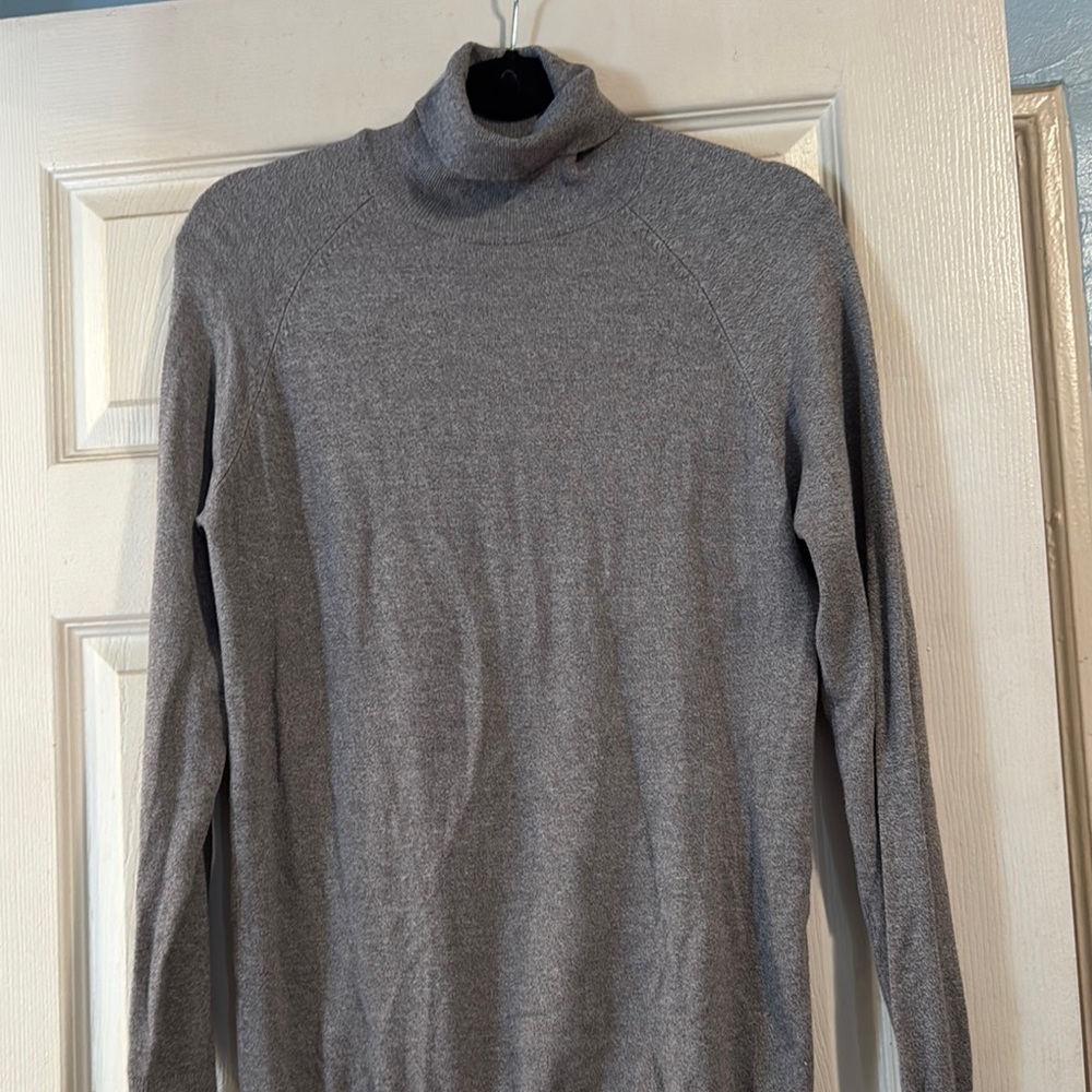 Men's Gray Turtleneck Sweater